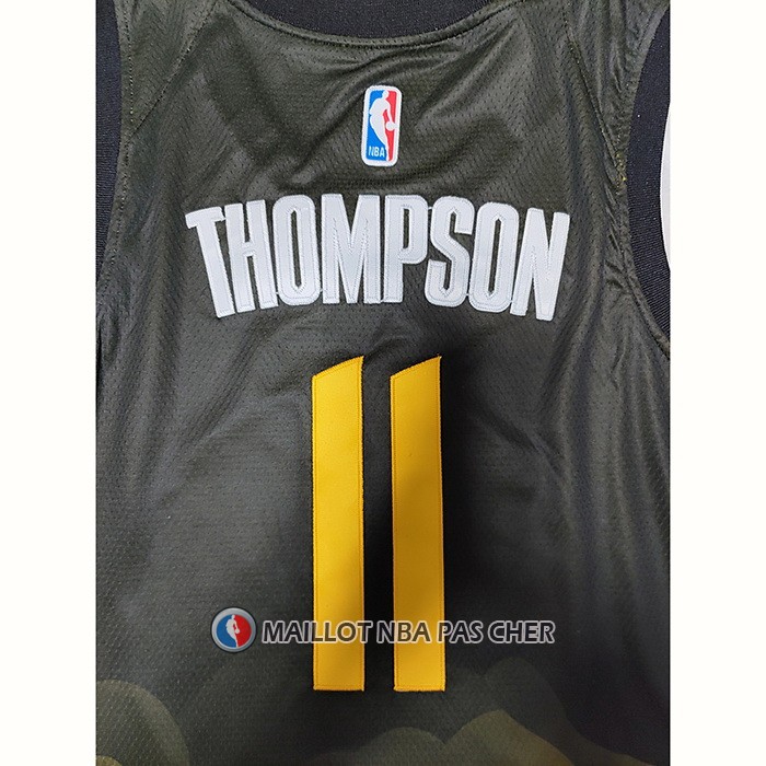 Maillot Golden State Warriors Klay Thompson NO 11 Ville 2022-23 Noir